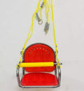 Metal Safety Swing for Kids with Red Seat & Yellow Bar