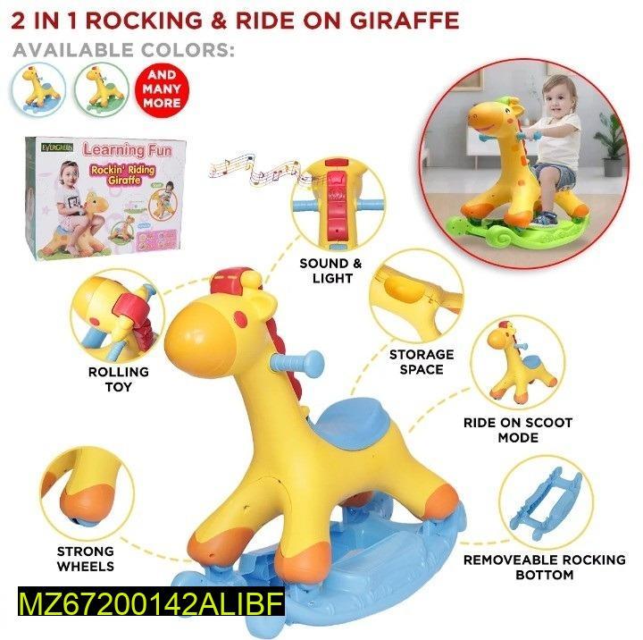Giraffe Toy Rocking & Ride-On Yellow