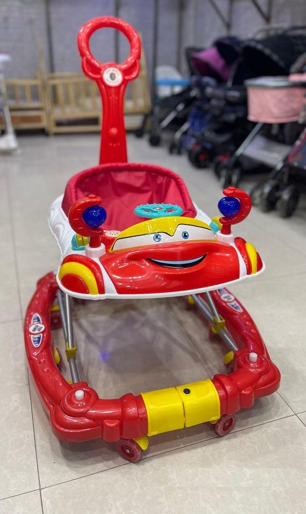 3-1 Walker Stroller Red Yellow Car Theme Waterproof