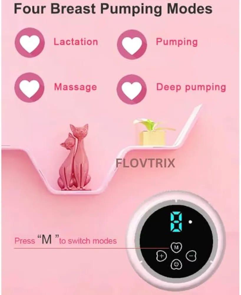 Pink Digital Breast Pump Set for New Mothers