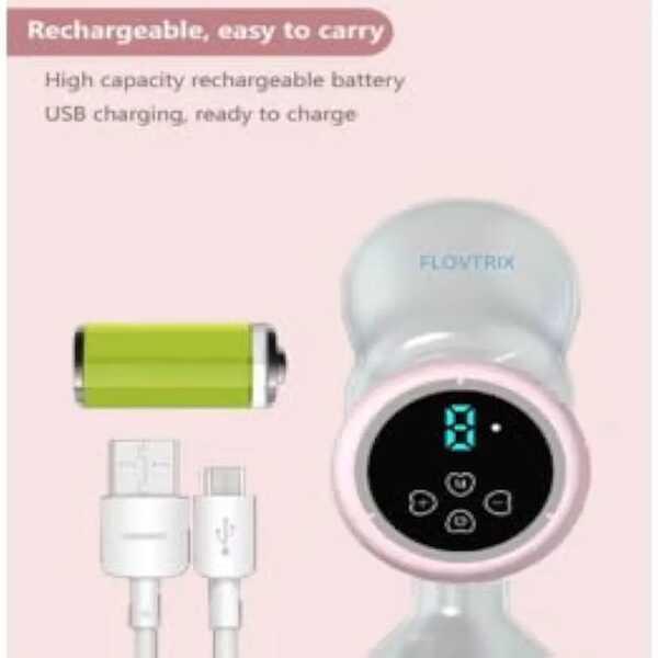 Pink Digital Breast Pump Set for New Mothers