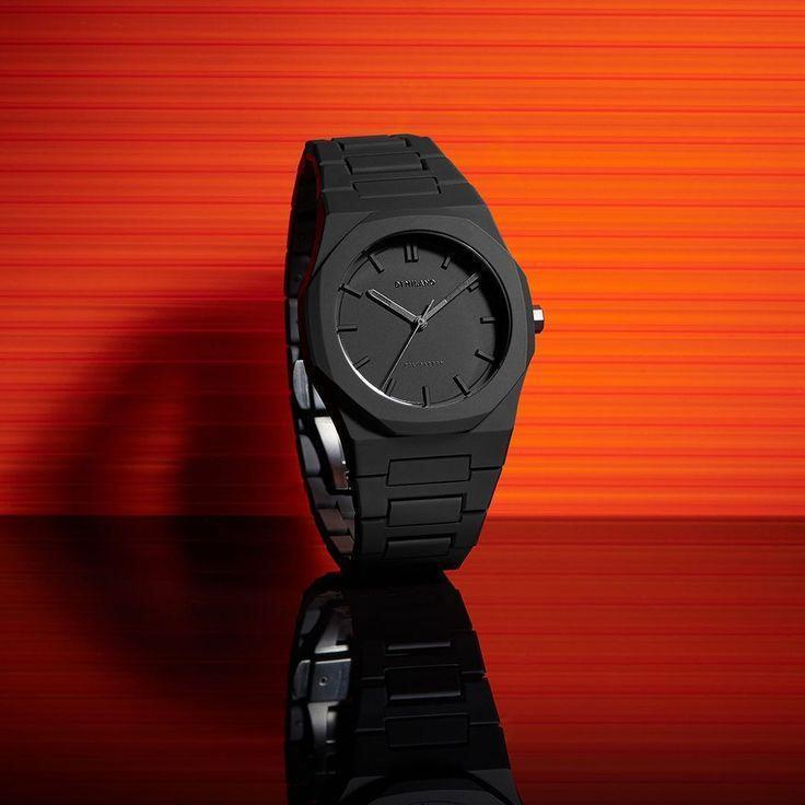 Men's Black Aluminum Analog Watch Water Resistant