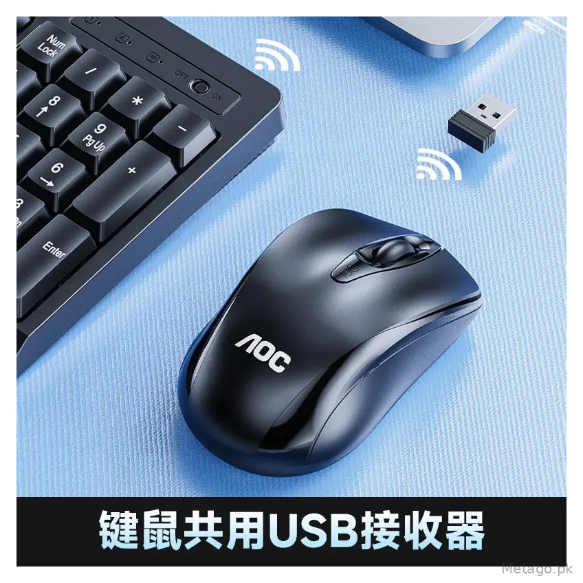 Aoc Wireless Mouse & Keyboard Set USB Compatible