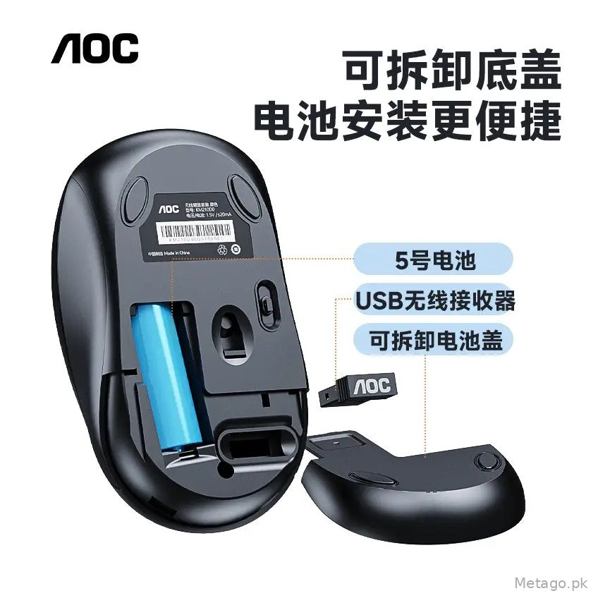 Aoc Wireless Mouse & Keyboard Set USB Compatible