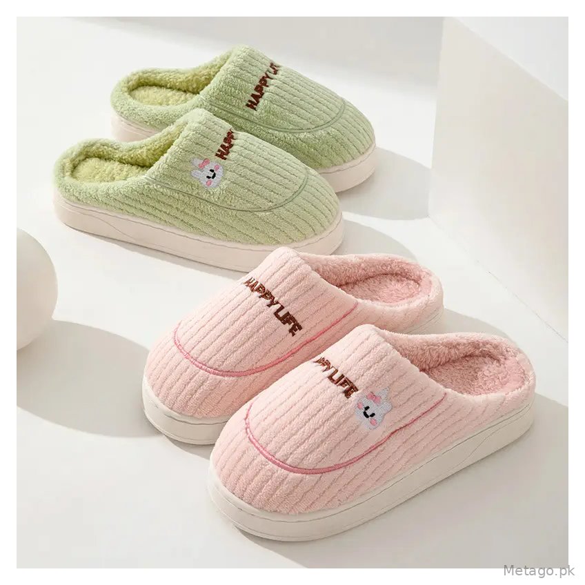 Autumn and Winter Cotton Slippers Women's Home Indoor Warm Plush Thickened Couple's Lightweight Outdoor Cotton Shoes Moon Shoes