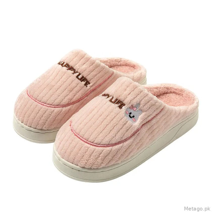 Autumn and Winter Cotton Slippers Women's Home Indoor Warm Plush Thickened Couple's Lightweight Outdoor Cotton Shoes Moon Shoes
