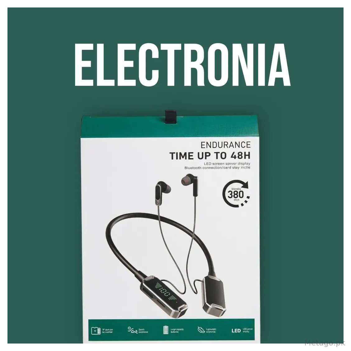 Black Durable  Against Water And Dust Wireless Neckband
