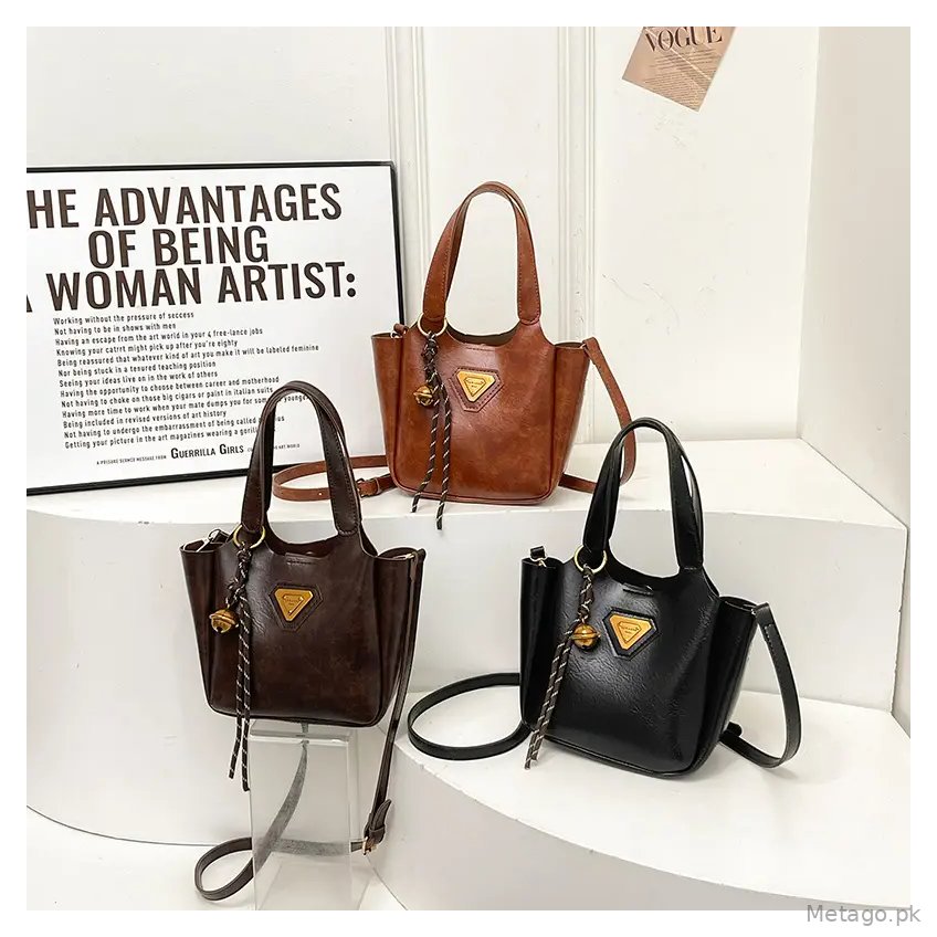 Black Retro Crossbody Bag for Women 2024