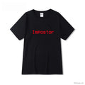 Black T-Shirt with Red "Impostor" Print