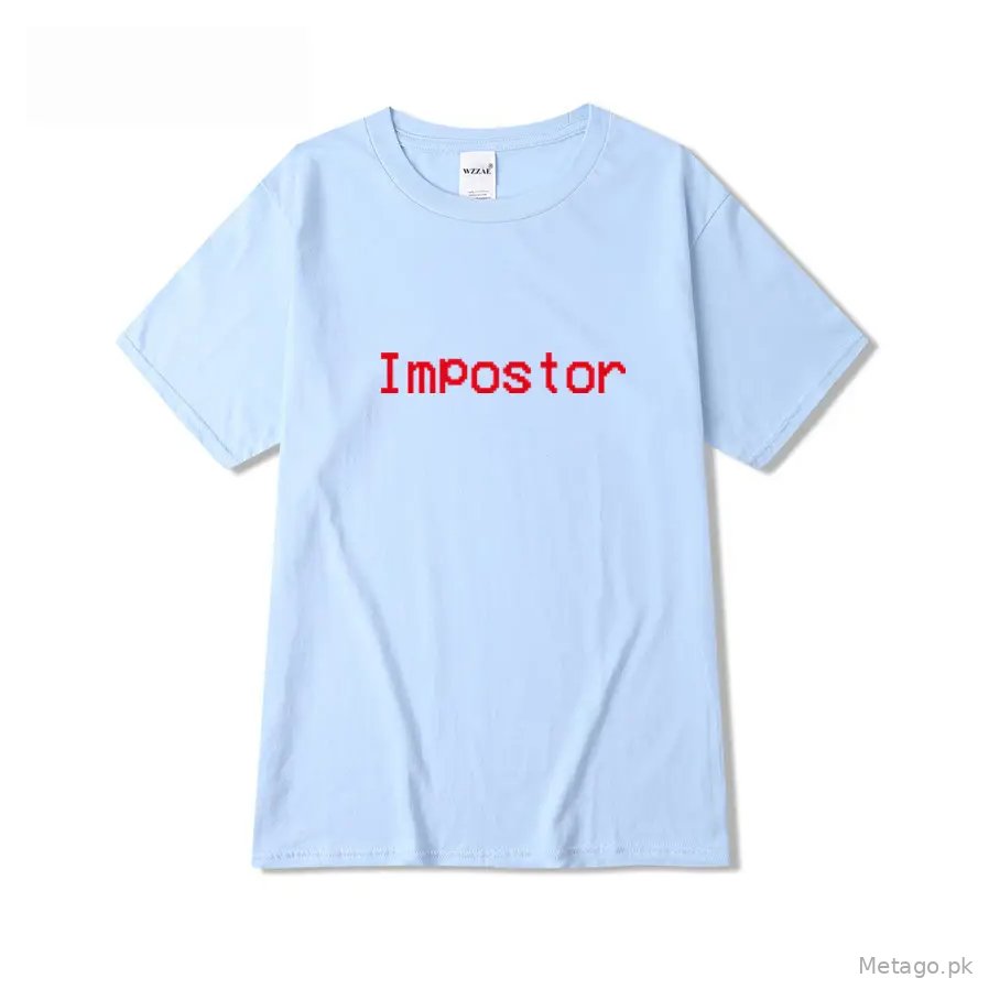 Black T-Shirt with Red "Impostor" Print