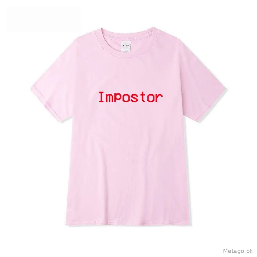 Black T-Shirt with Red "Impostor" Print