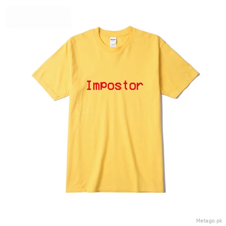 Black T-Shirt with Red "Impostor" Print