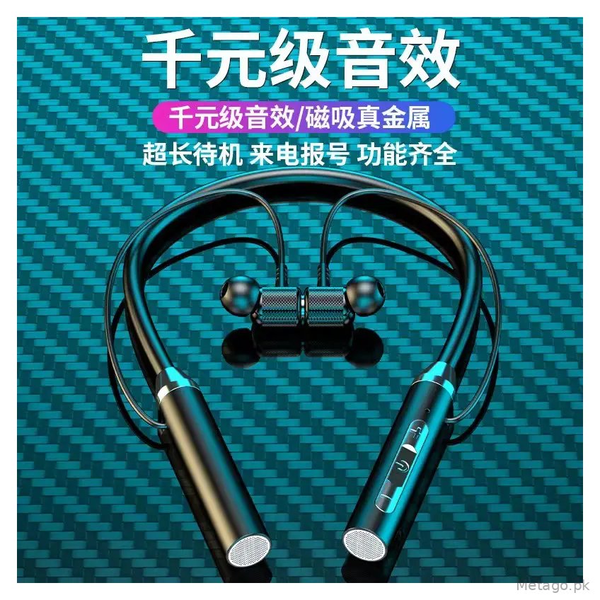 Bluetooth Headset Wireless Neck Hanging Sports Binaural In-Ear