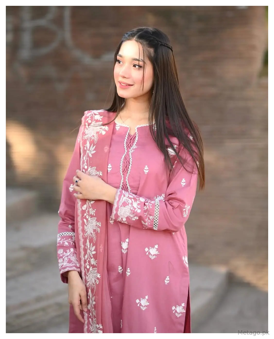 Blush 3 Pcs Women's Stitched Linen Embroidered Suit