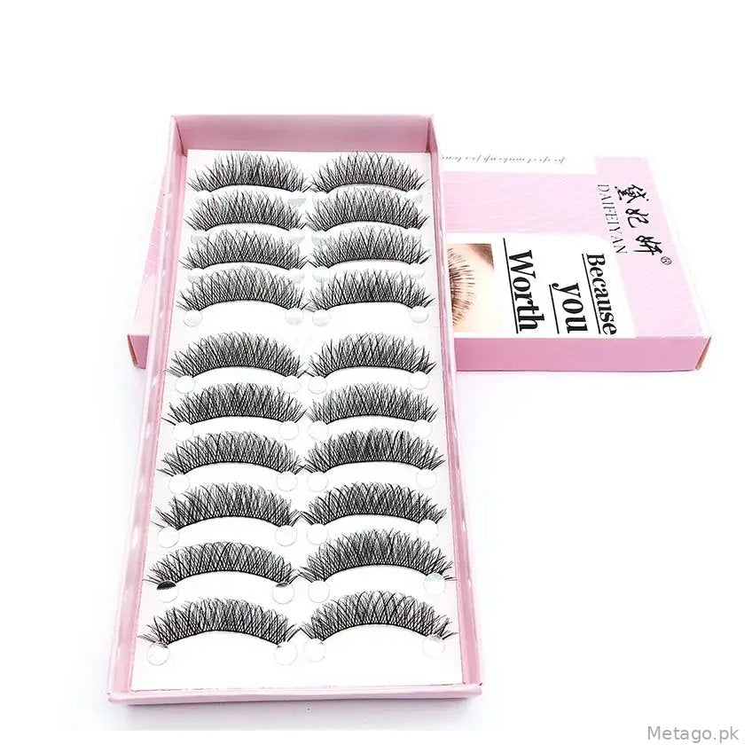 C1 Cotton Stalk False Eyelashes 10 Pairs