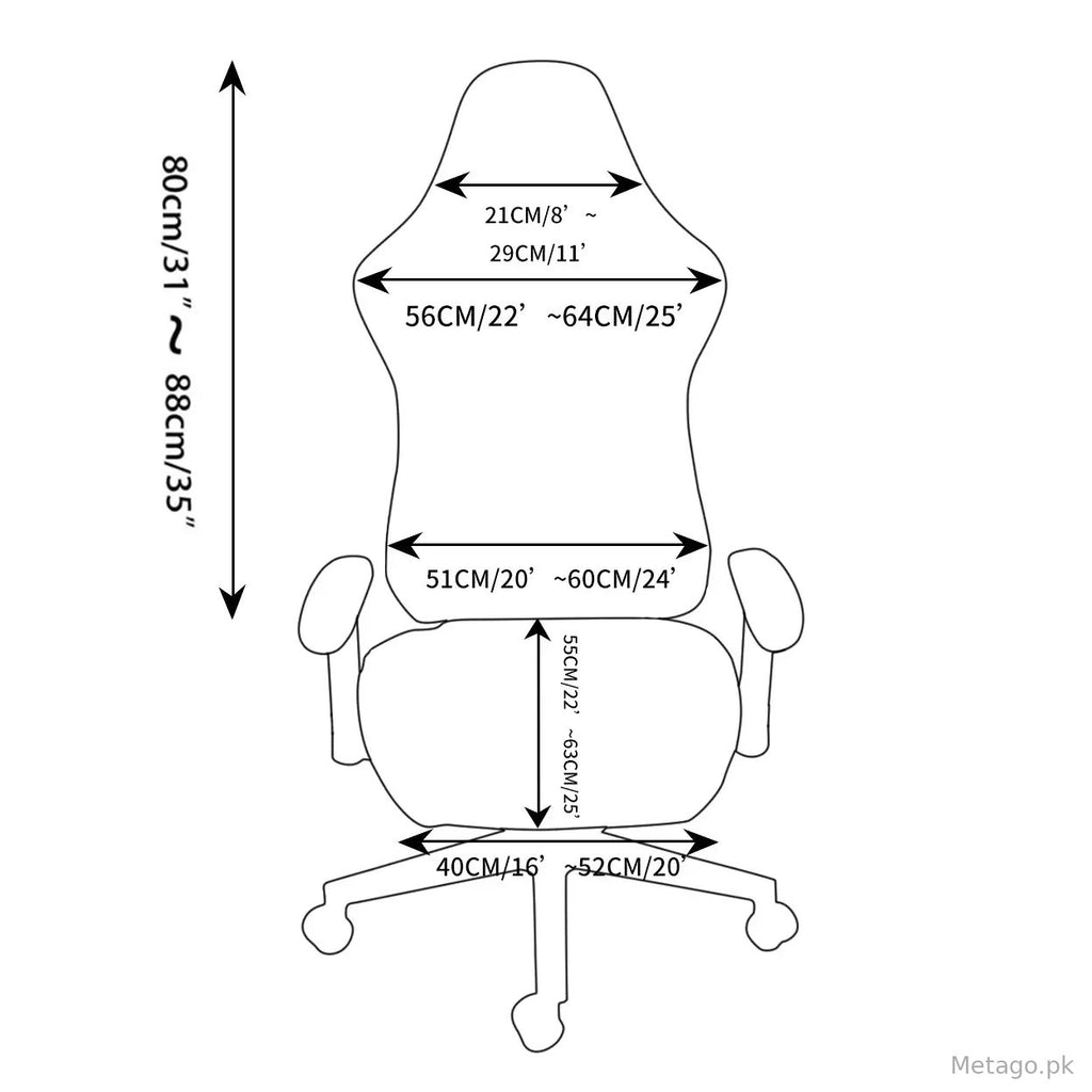Cross-Border Gaming Chair Cover Black Waterproof Swivel