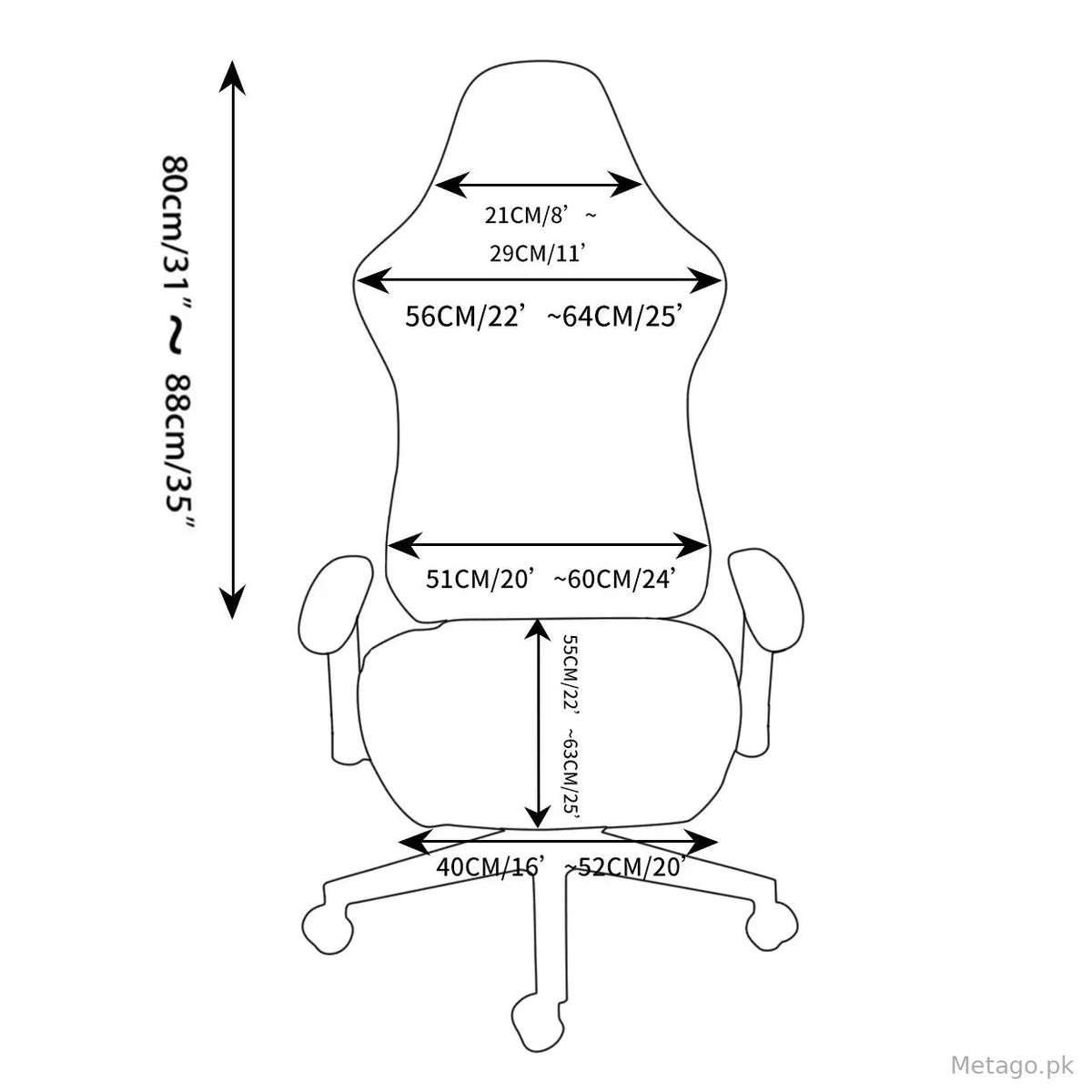 Cross-Border Gaming Chair Cover Black Waterproof Swivel