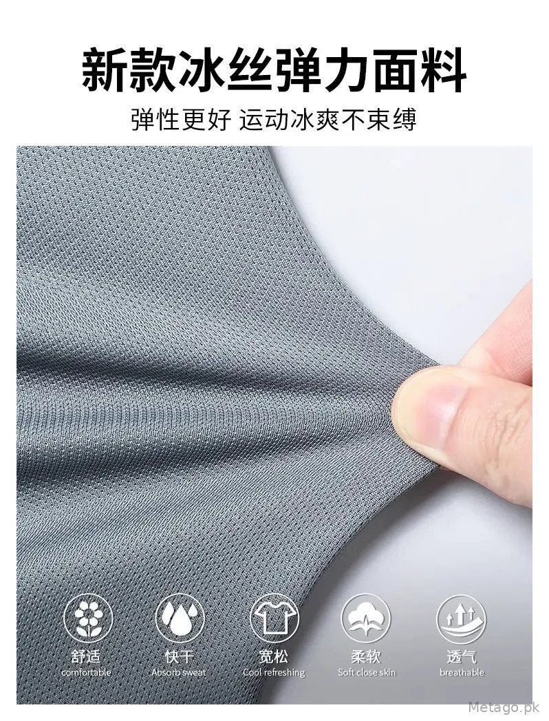 Cross-Border Sportswear Set for Men, Running Short-Sleeved Ice Silk Summer Quick-Drying Clothing, Basketball Clothing, Badminton Fitness Clothing, Shorts