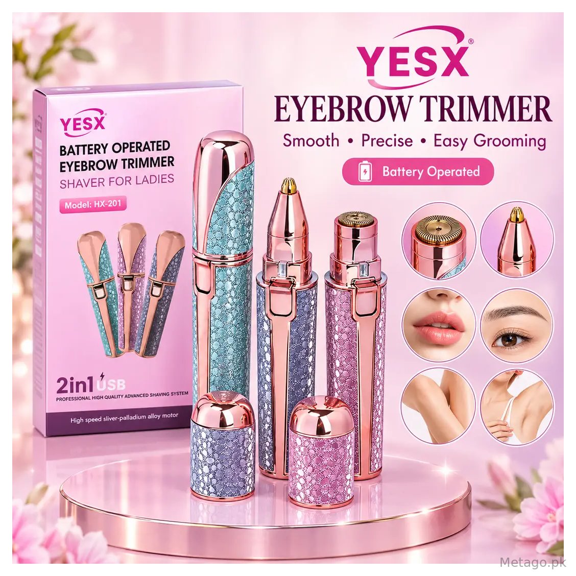 Flawless Battery Operated Eyebrows Trimmer Shaver For Ladies
