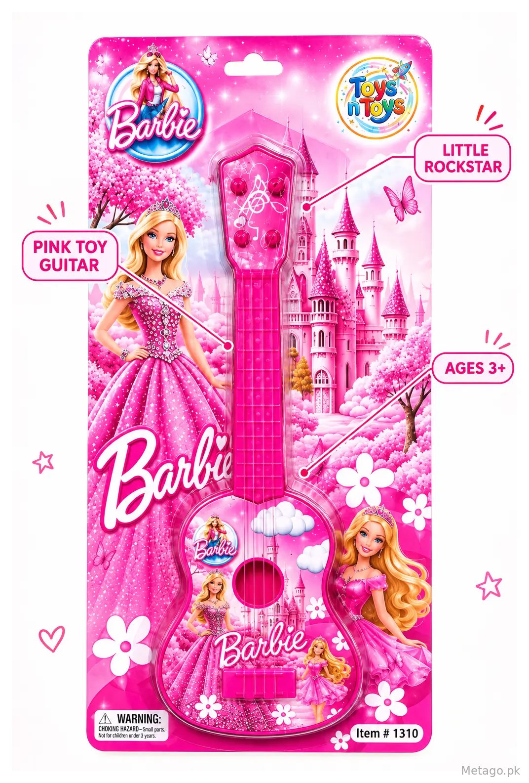 Girl's Pink Barbie Plastic Musical Toy