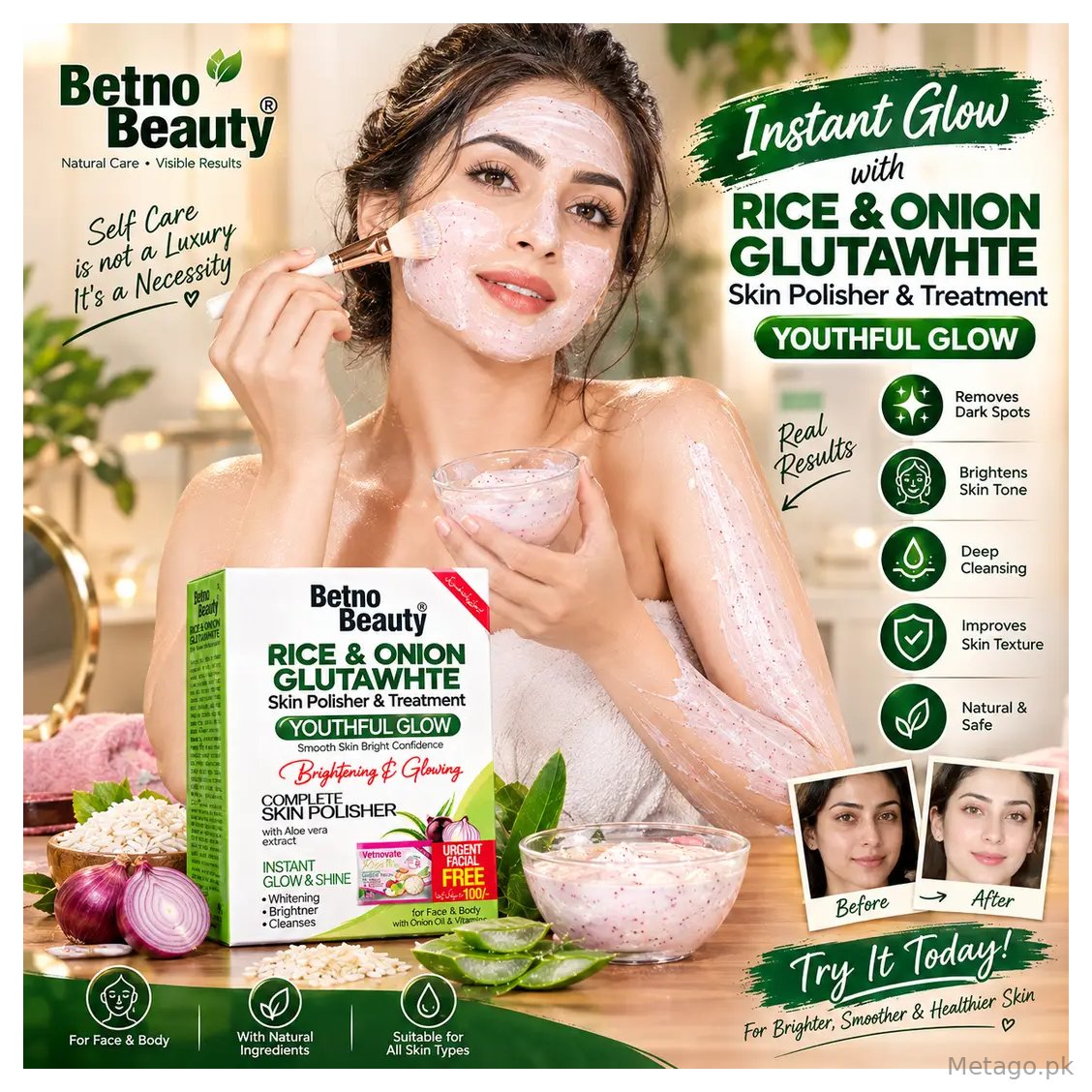 Gluta white skin polish