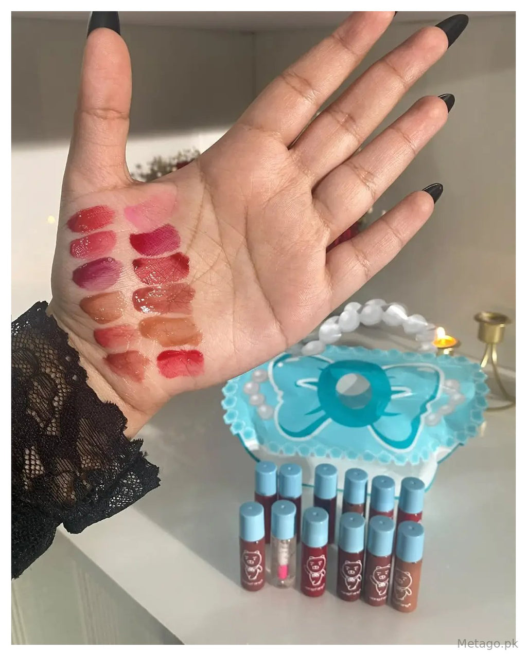 Heng Fang 12pcs Glossy Gloss with Bag