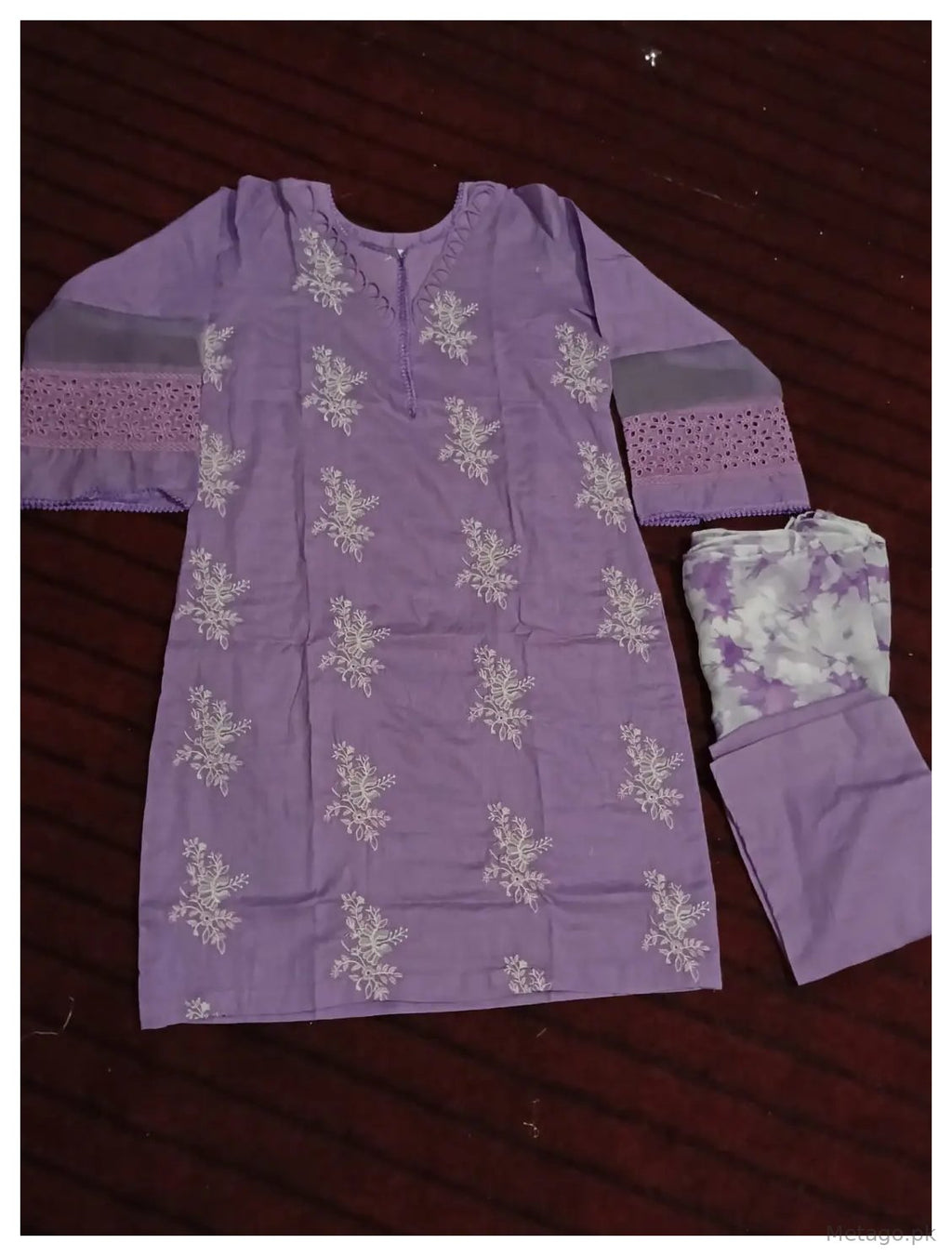 juliet 3 Pcs Women's Stitched Linen Embroidered Suit