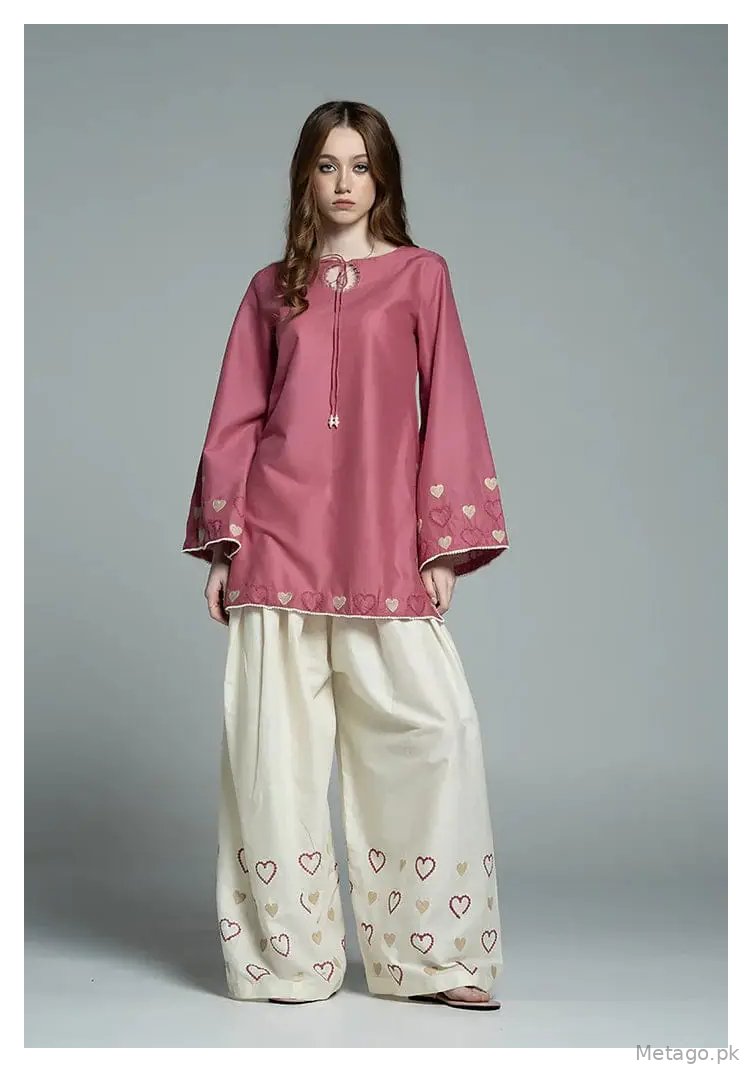 Kiran 3 Pcs Women's Stitched Linen Embroidered Suit