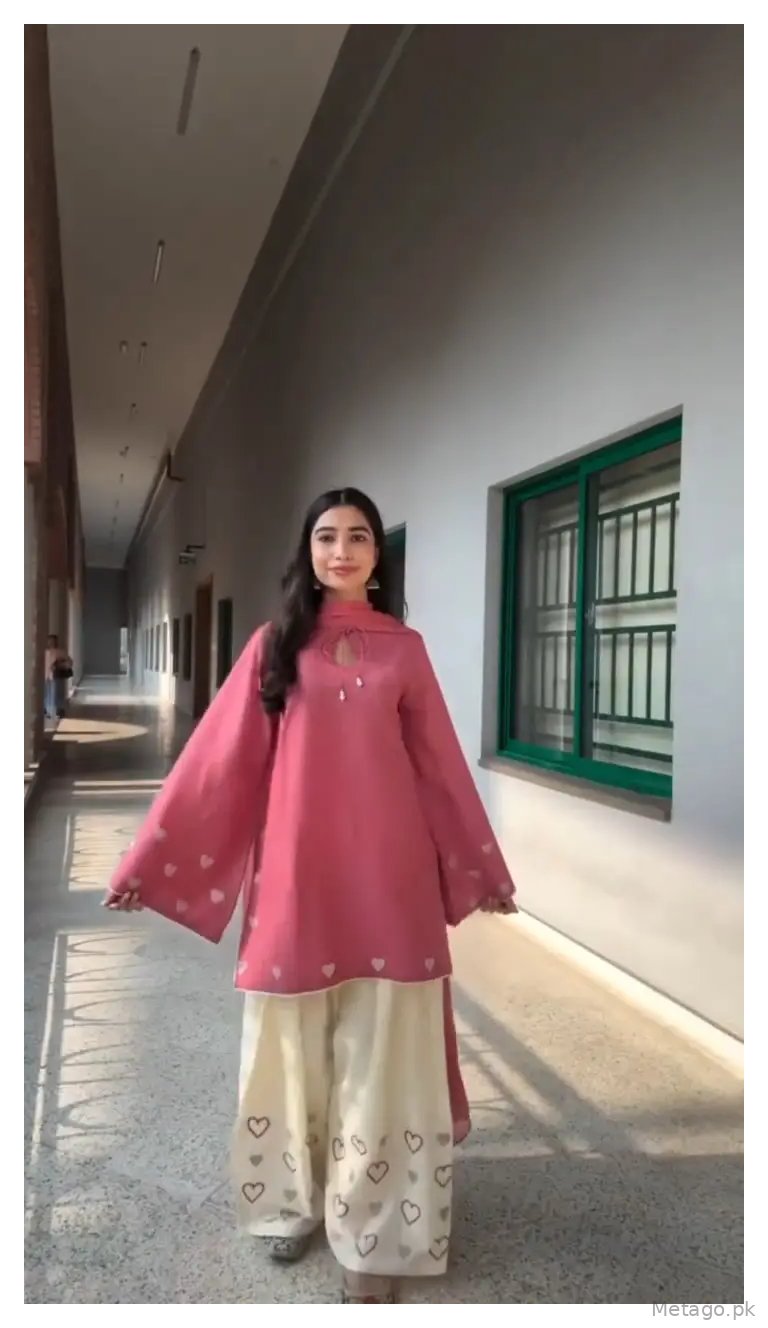 Kiran 3 Pcs Women's Stitched Linen Embroidered Suit