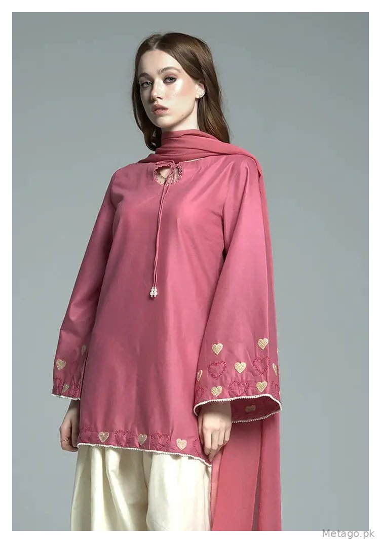 Kiran 3 Pcs Women's Stitched Linen Embroidered Suit