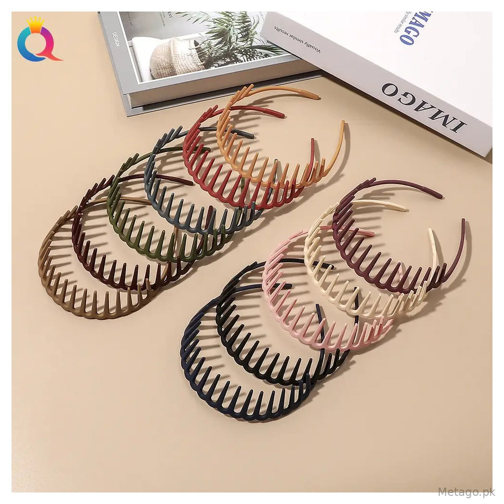 Korean Frosted Hair Bands Toothed Non-slip Pressed