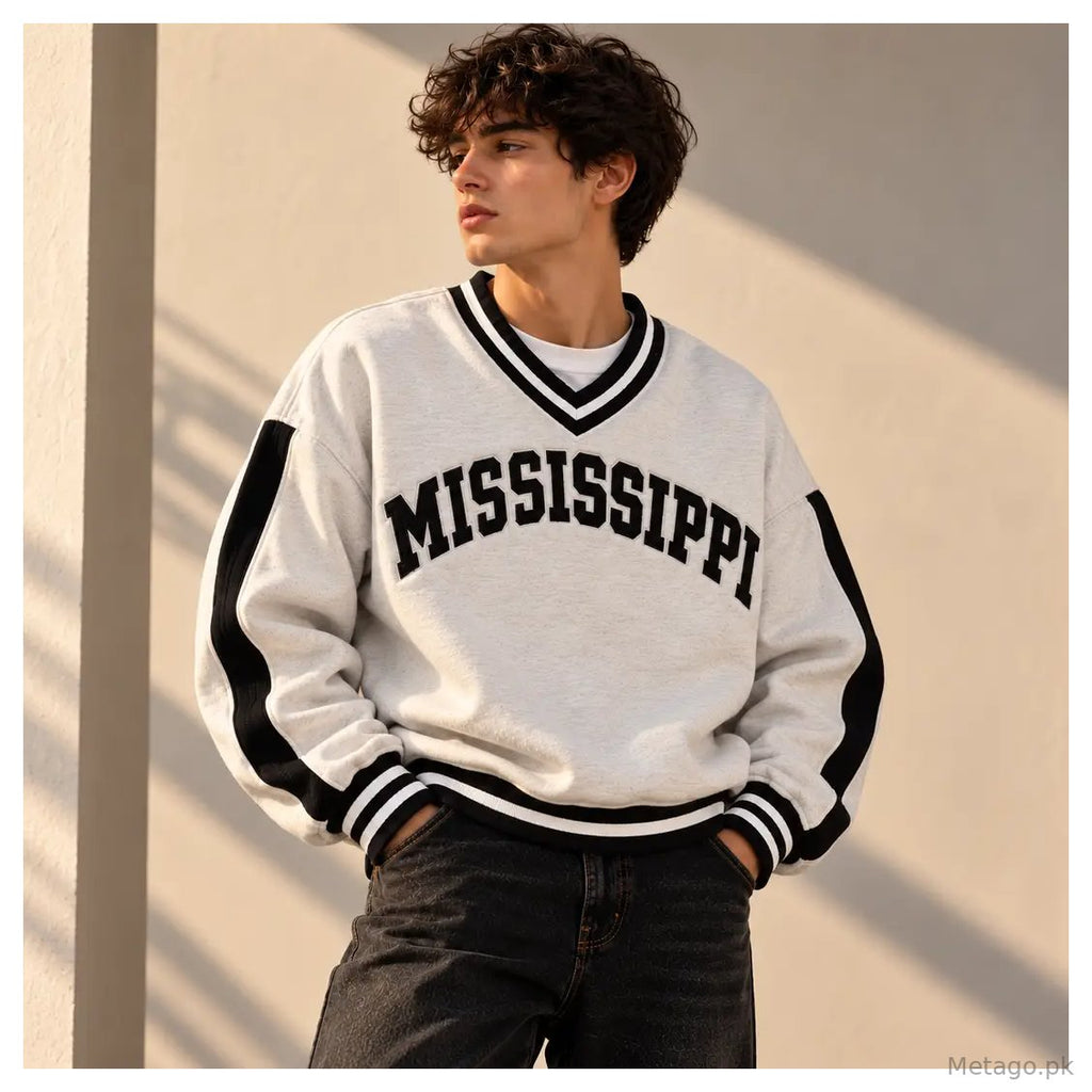Men and Women Stitched Fleece Embroidered Sweat Shirt