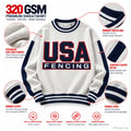 Men & Women Stitched Fleece Embroidered Crewneck Sweatshirt