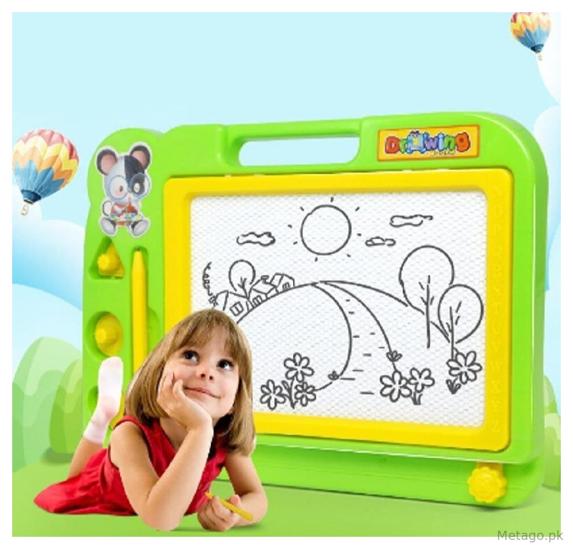 Magnetic Drawing Board for Kids Green Travel