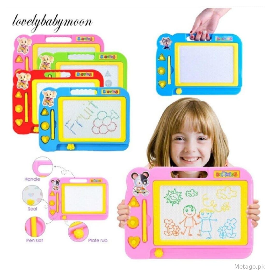 Magnetic Drawing Board for Kids Green Travel