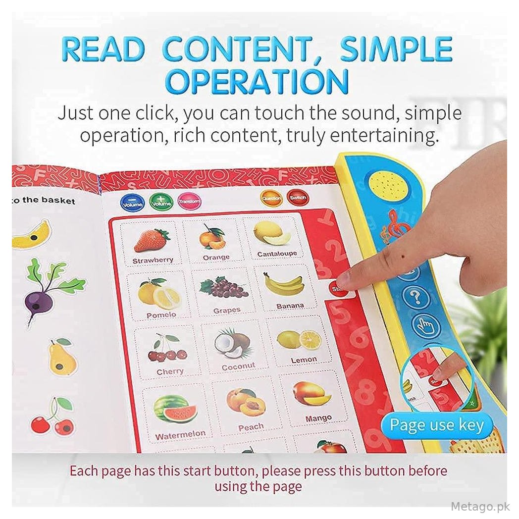 Interactive Phonetics Learning Book for Kids Red Yellow Blue