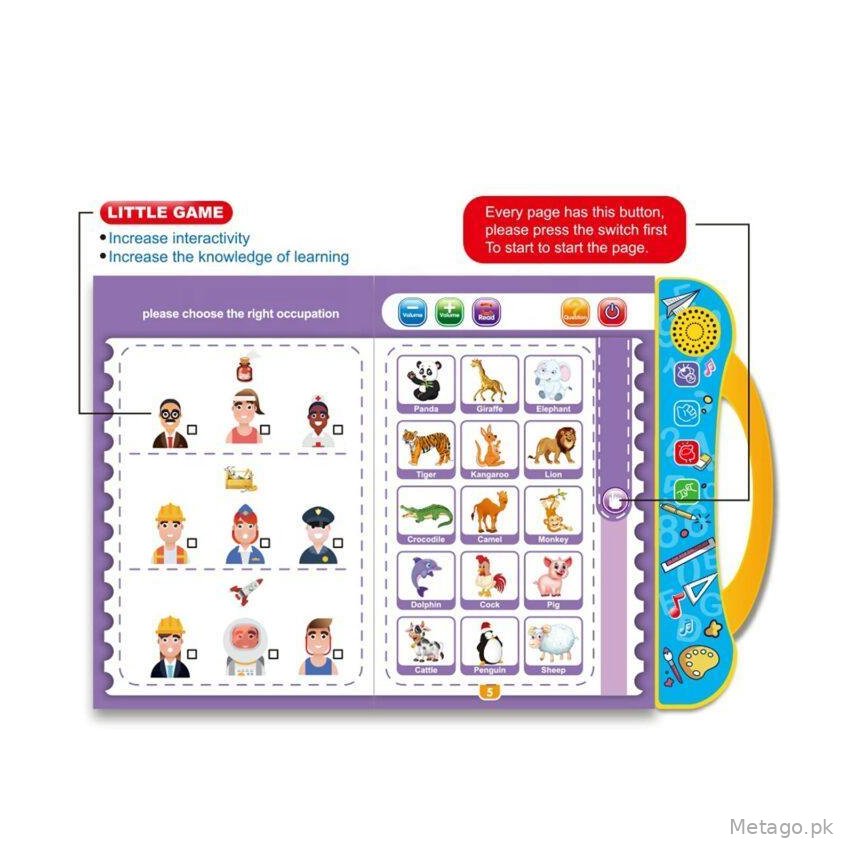 Interactive Phonetics Learning Book for Kids Red Yellow Blue
