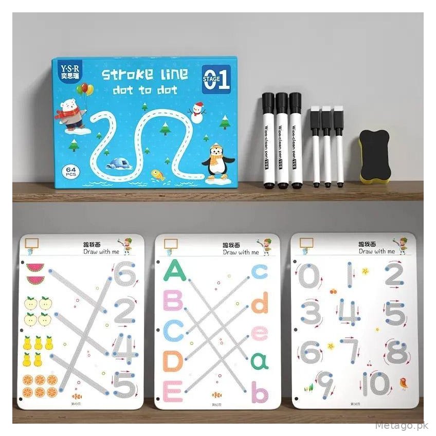 Tracing Workbooks for Kids Numbers Letters 64 Pages