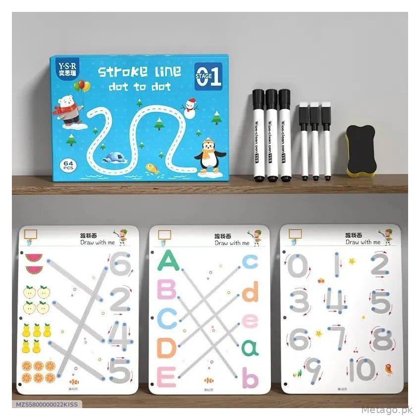 Tracing Workbooks for Kids Numbers Letters 64 Pages