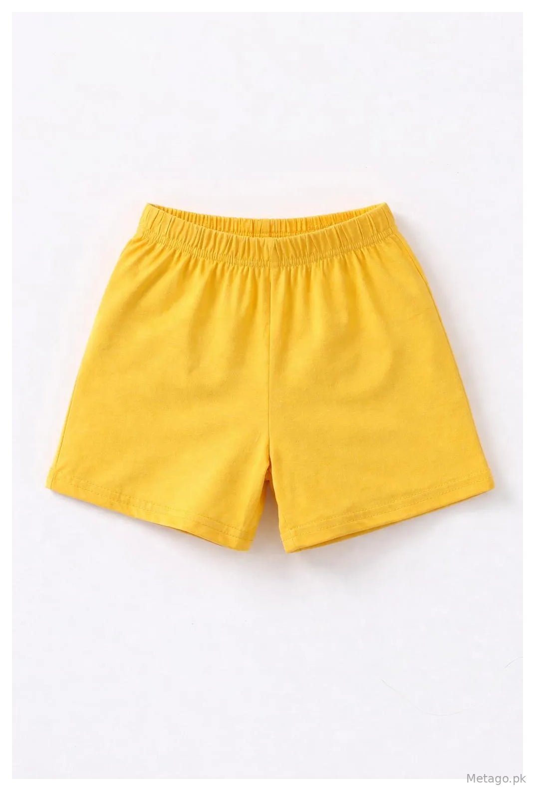 Baby Shorts Yellow Panda Print Elastic Waist