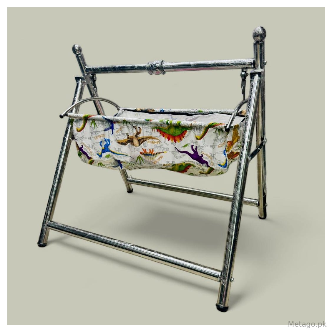 Baby Swing Metal Frame Dinosaur Theme Safe