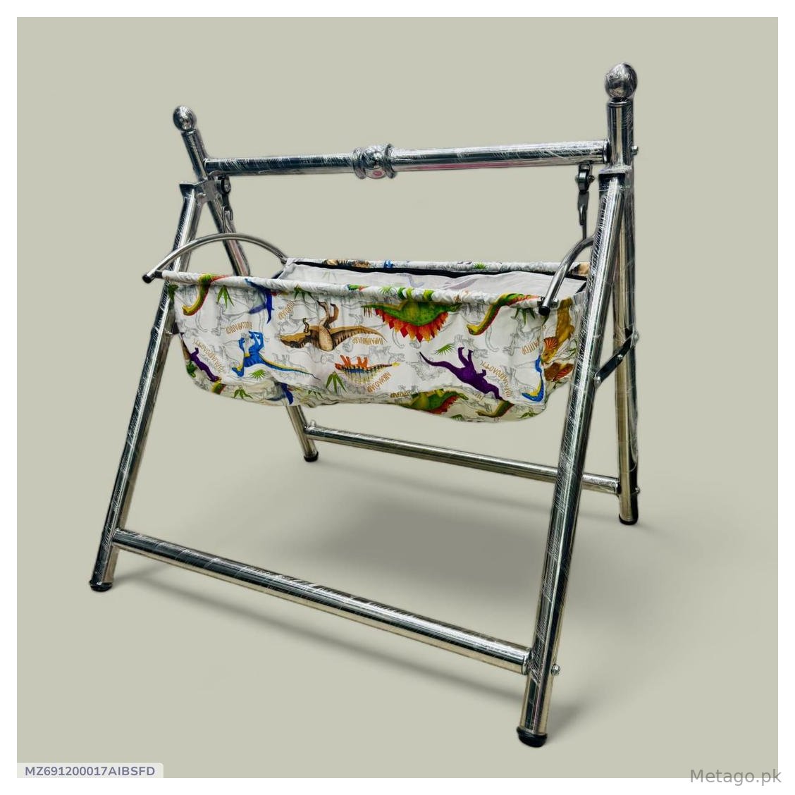 Baby Swing Metal Frame Dinosaur Theme Safe