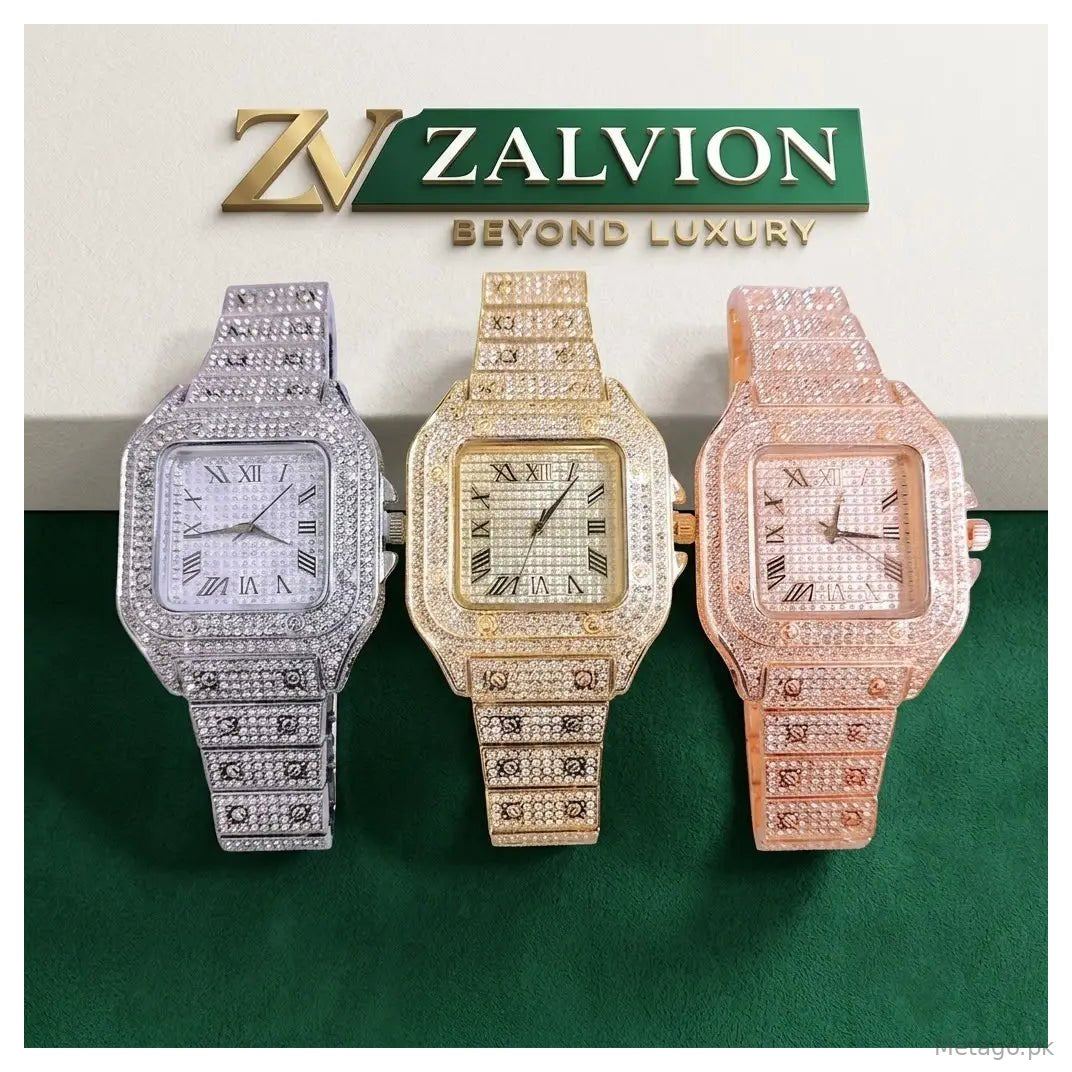 Luxury iced out crystal Dial Watch