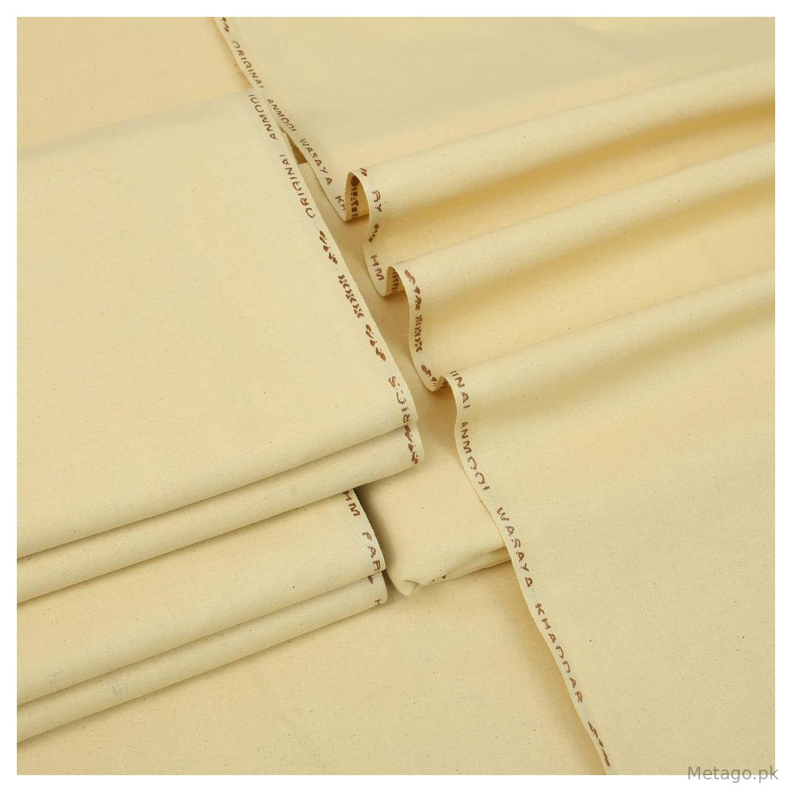 Unstitched Cotton Suit Off-White Winter Pakistan