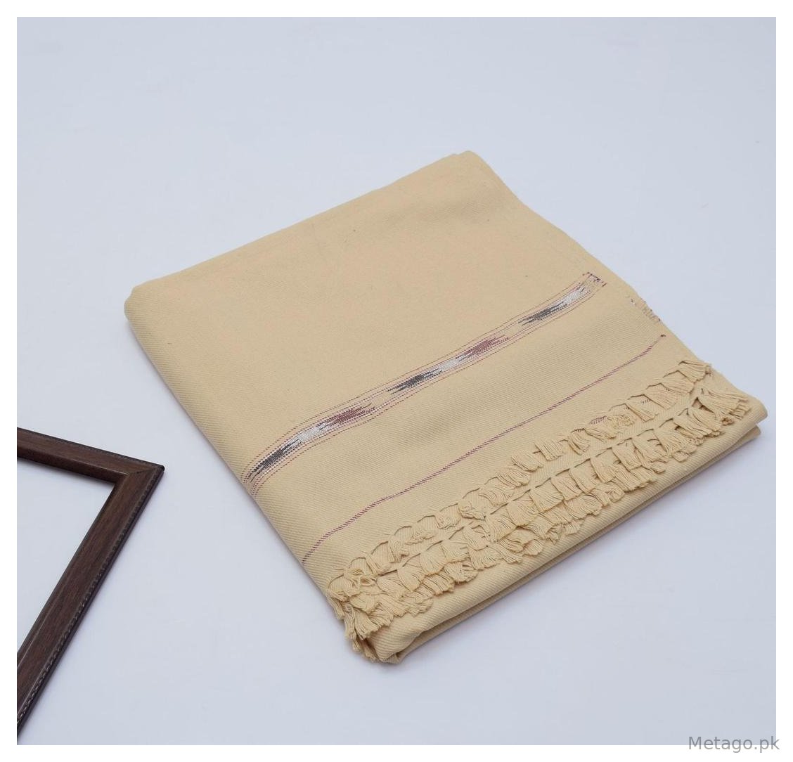 Men's Acrylic Embroidered Shawl Brown Winter