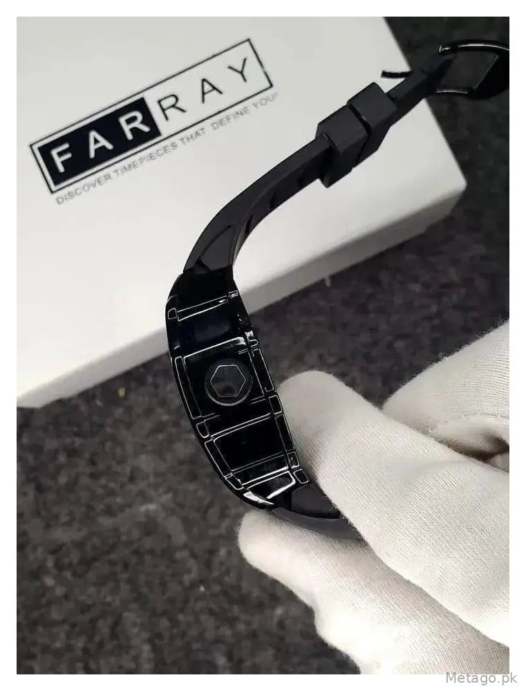 Richard Black Belt Skeleton Watch