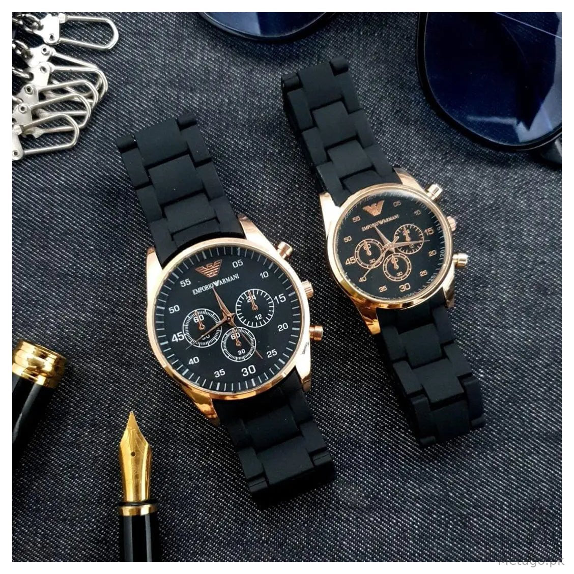 Unisex Chronograph Armani Couple Watch