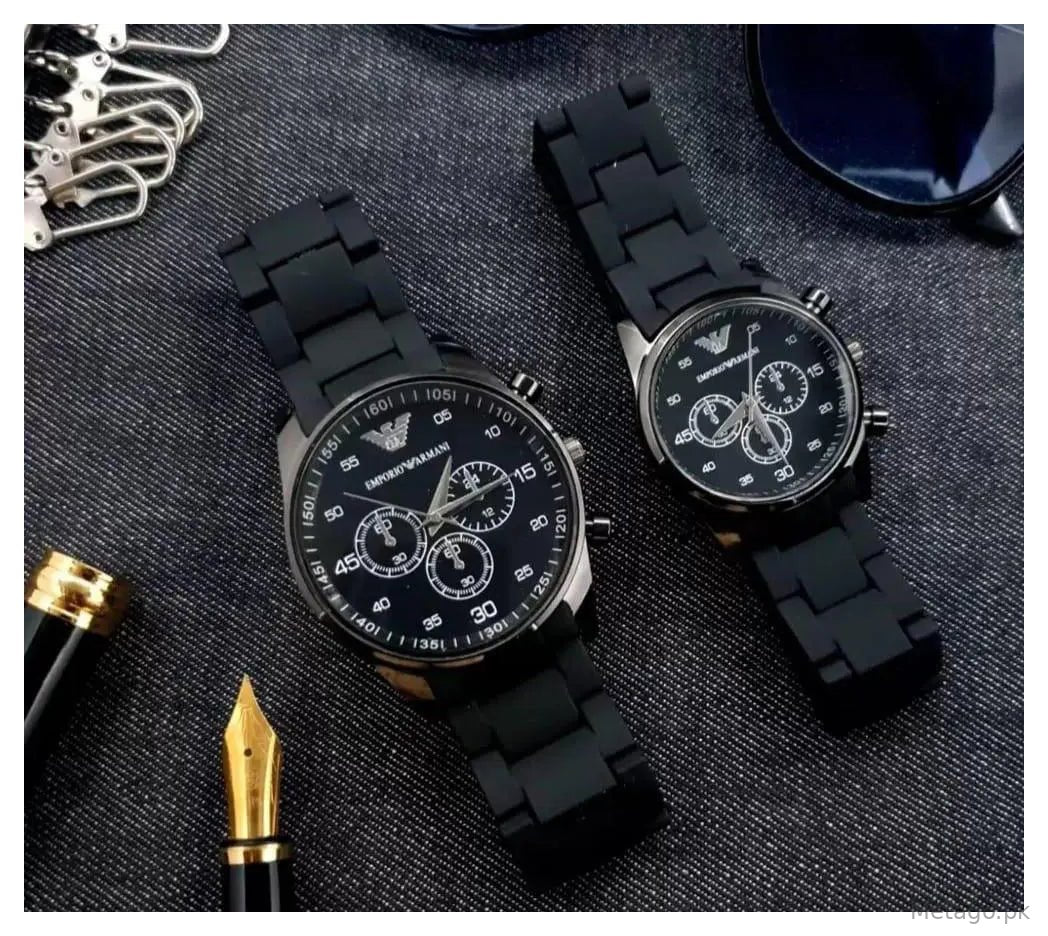 Unisex Chronograph Armani Couple Watch