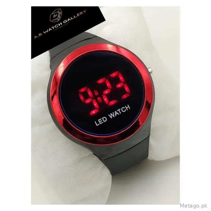 LED Watch for Boys Girls Black Silicone Casual Sport