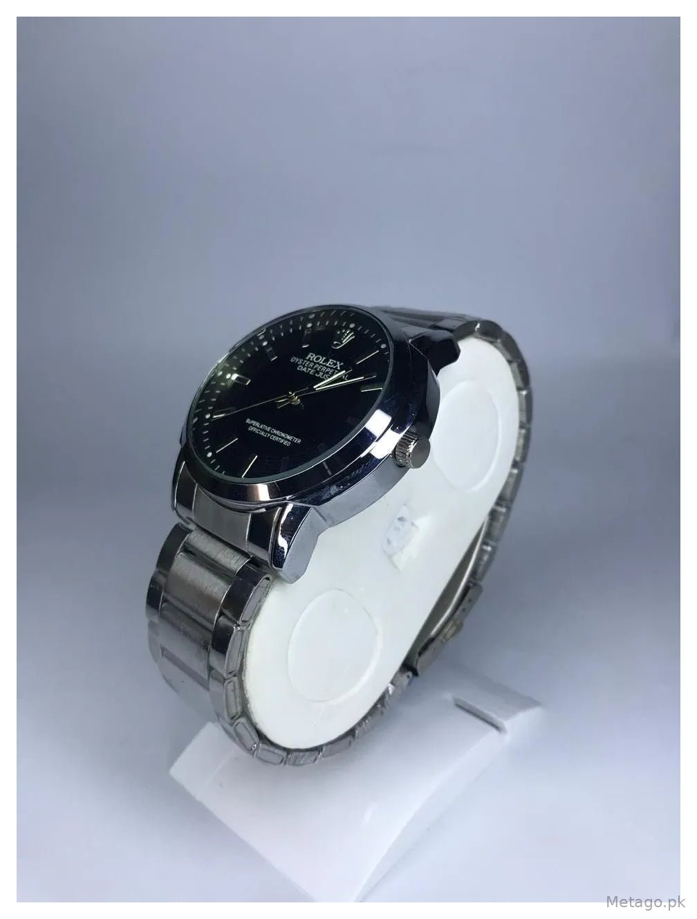 Rolex Men Stainless Steel Chain Watch with Dial